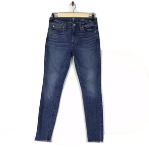 7 For All Mankind Ankle Gwenevere Jeans Skinny Raw